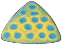 Patterned enameled metal